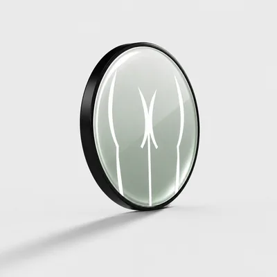A coin standing on its edge